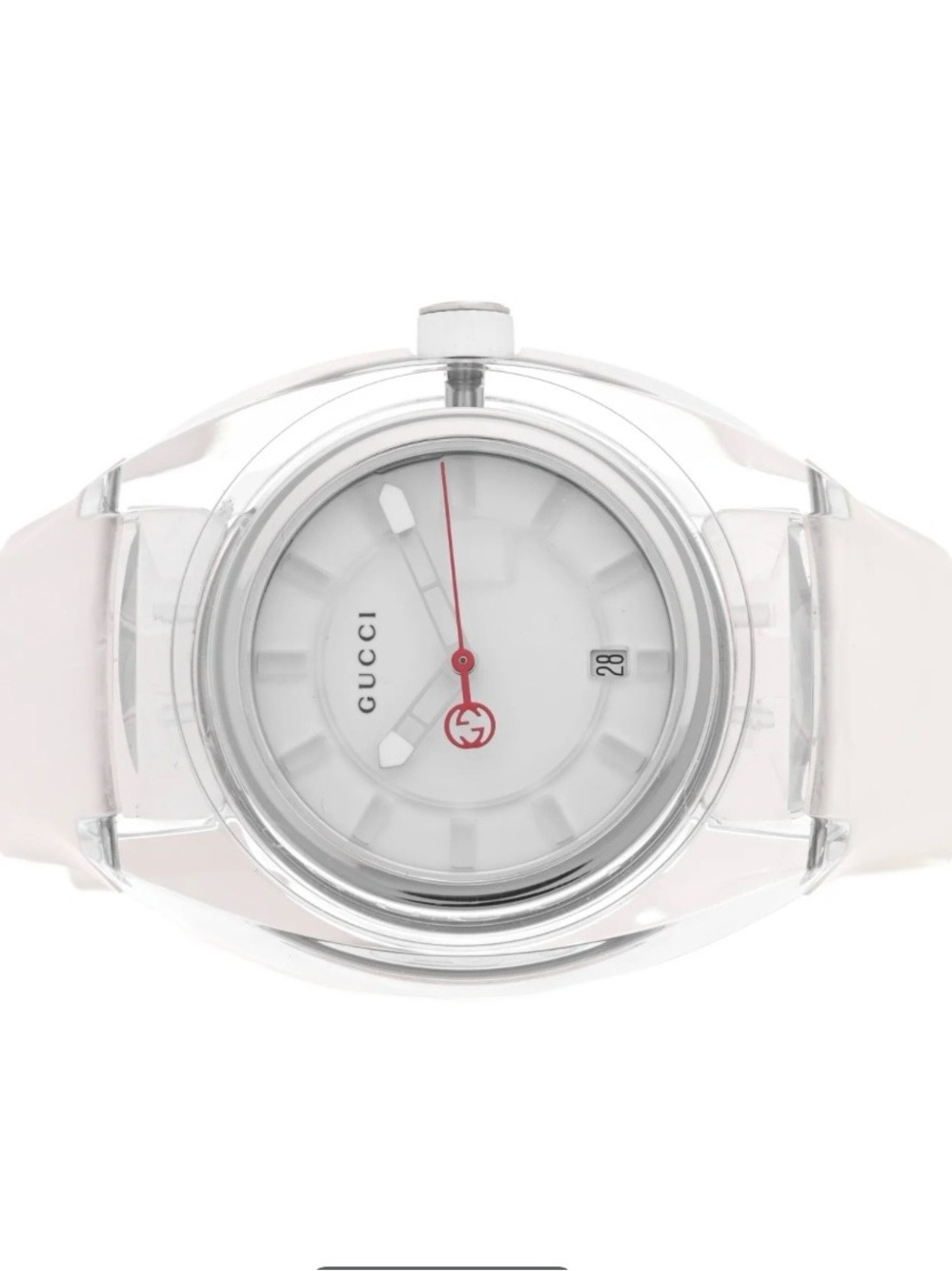 Stainless Steel Rubber 46mm Sync Web Quartz Watch White
